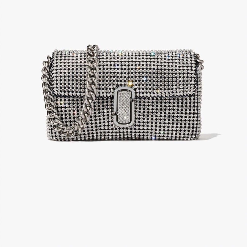 NWT Marc Jacobs The Rhinestone J Marc Mini Shoulder Bag with dust bag